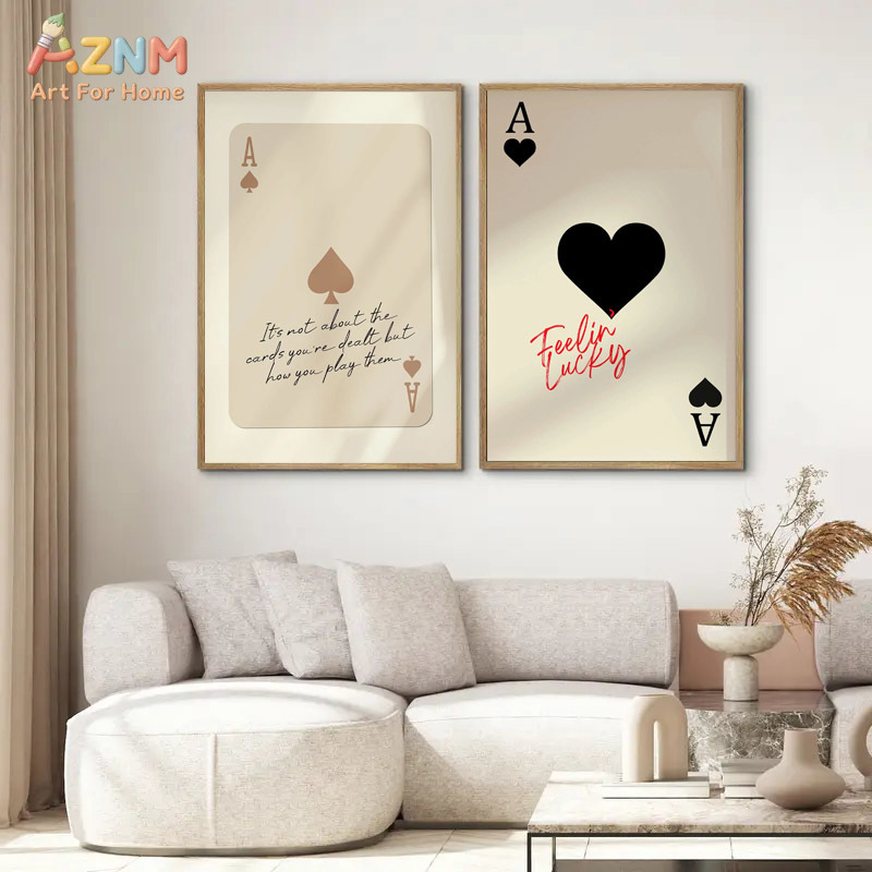 Themed Playing Card - AZNM Arte de Parede em Tela