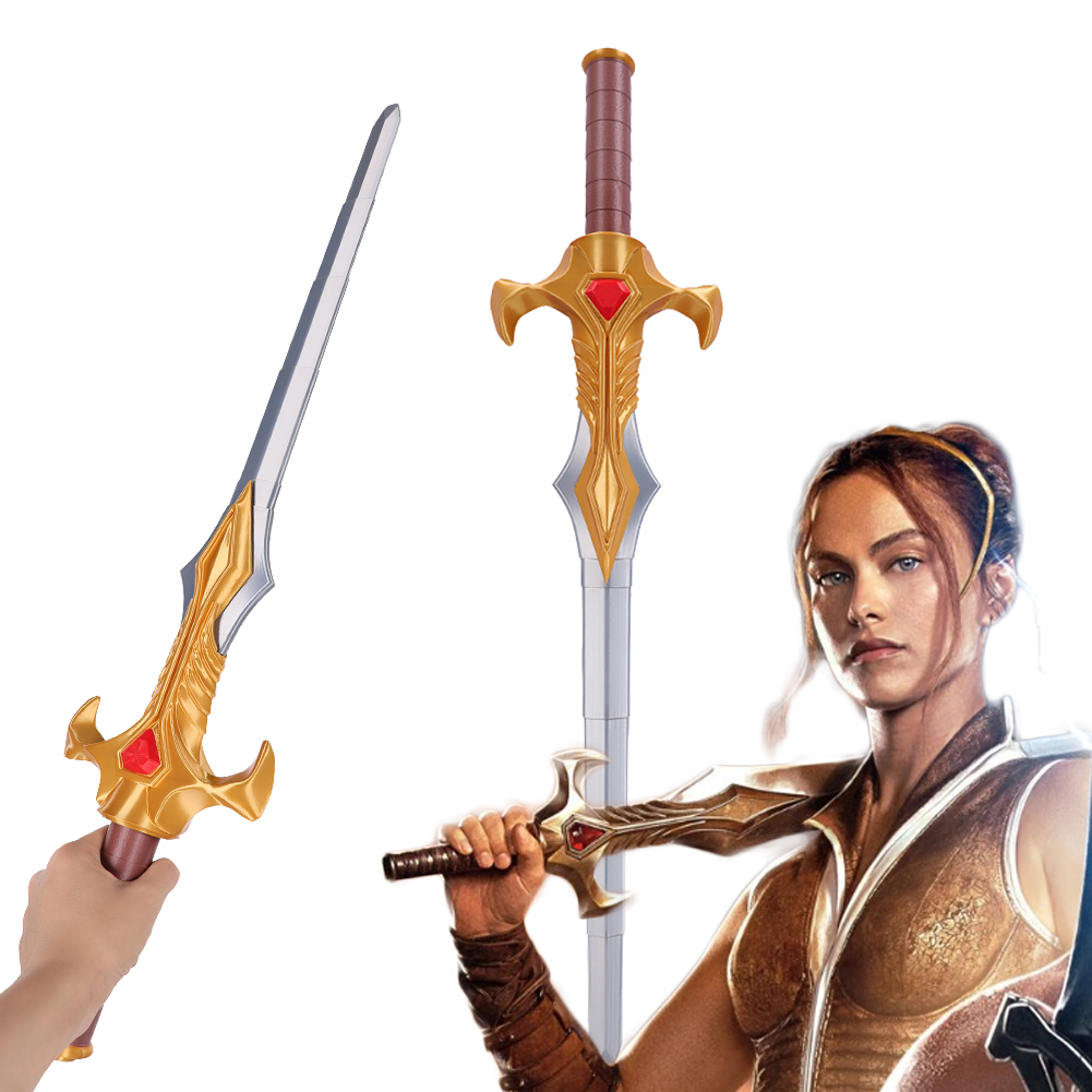 Cosplay Prop Sword - Espada Prateada Teela Cosplay: Acessório de