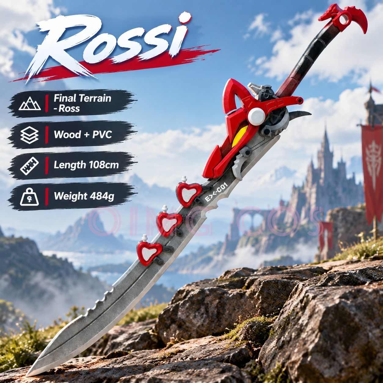 Adereços de cosplay de Rossi,  - Cosplay Prop Sword avaliação e preço